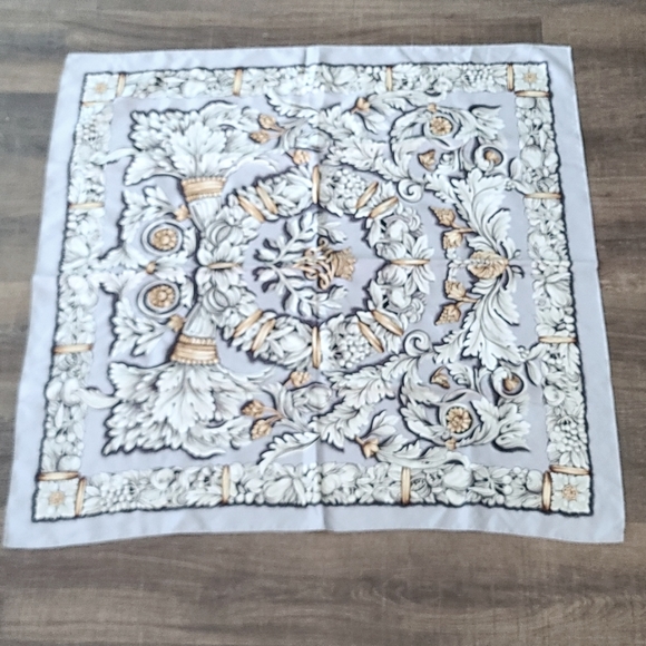 Wathne Accessories - Wathne silver gray silk 34x34 scarf. EUC. Made in Japan.